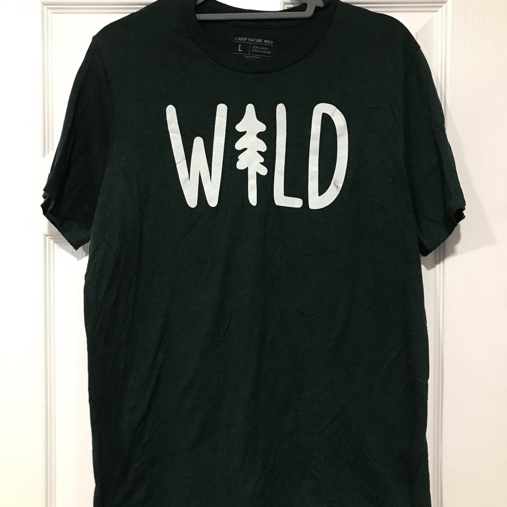 Wild Graphic Short Sleeve Tee - Dark Green